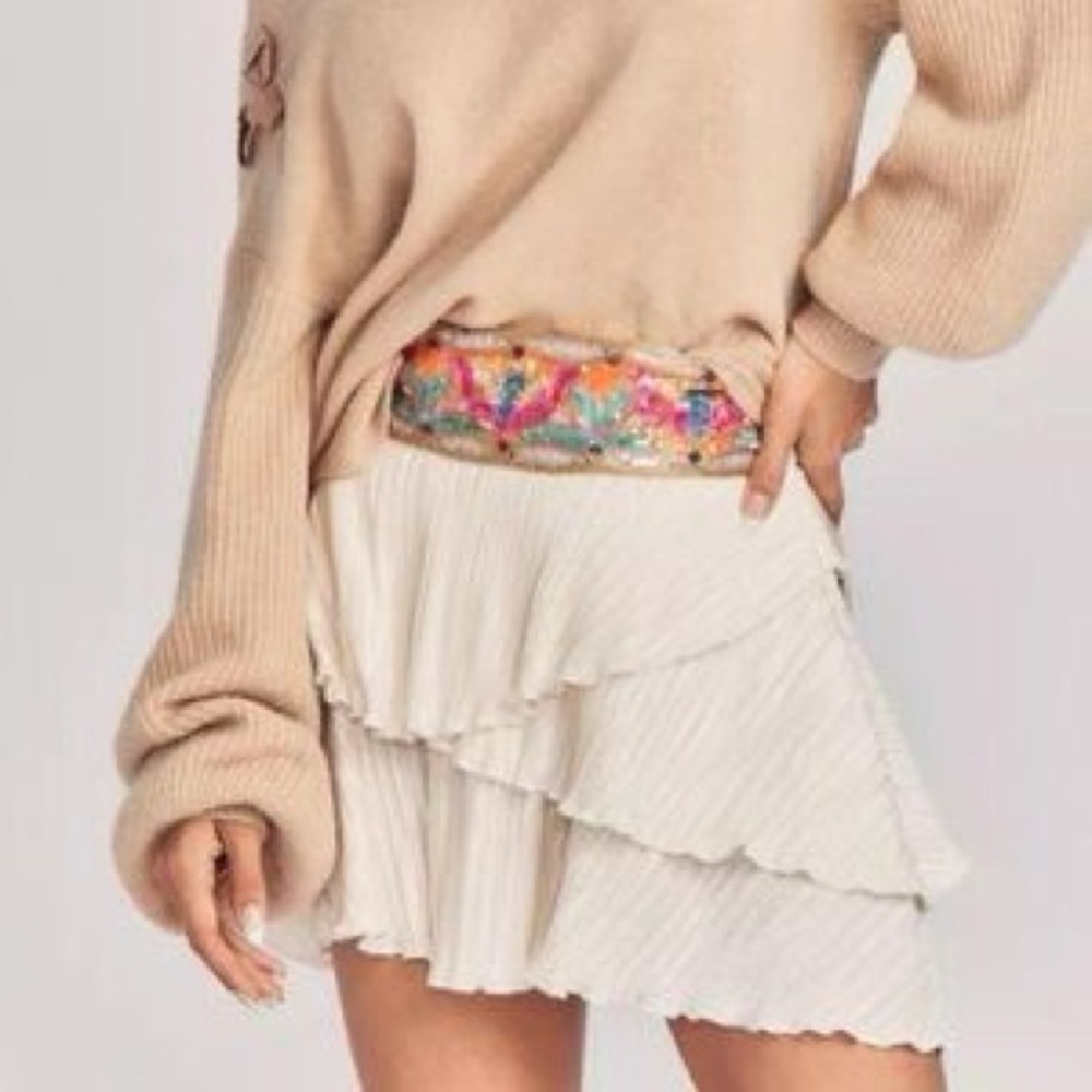 Love Shack Fancy Henny Mini Skirt